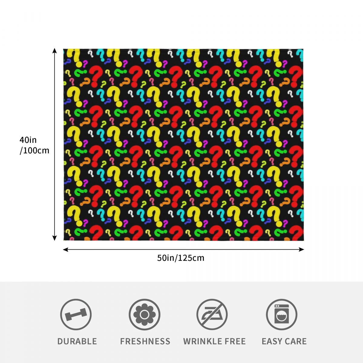 Colorful Question Mark Pattern - 3D Printing Question ulasan dan harga