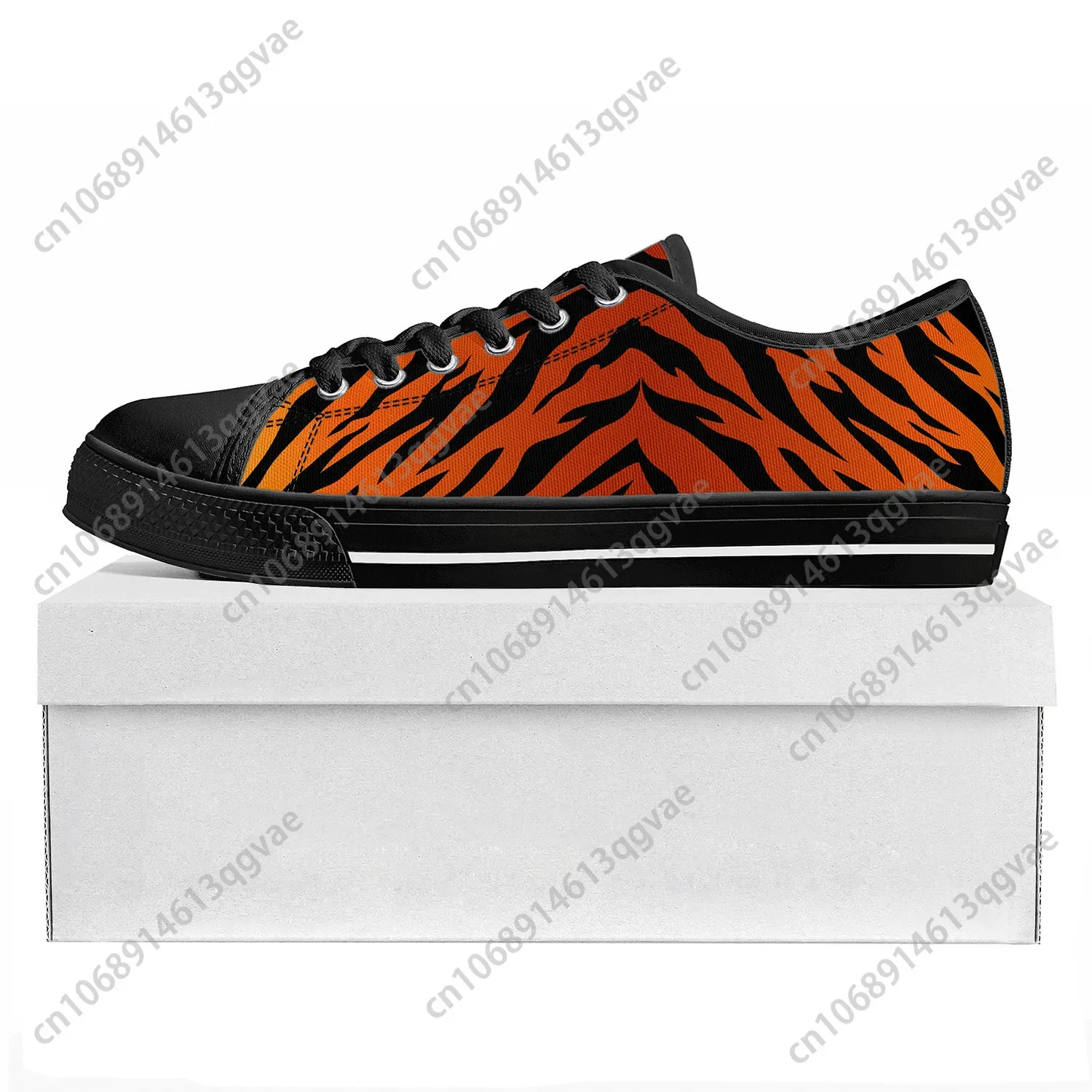 Tiger Stripe 3D Print Low Top  - 3D Printing Quality ulasan dan harga