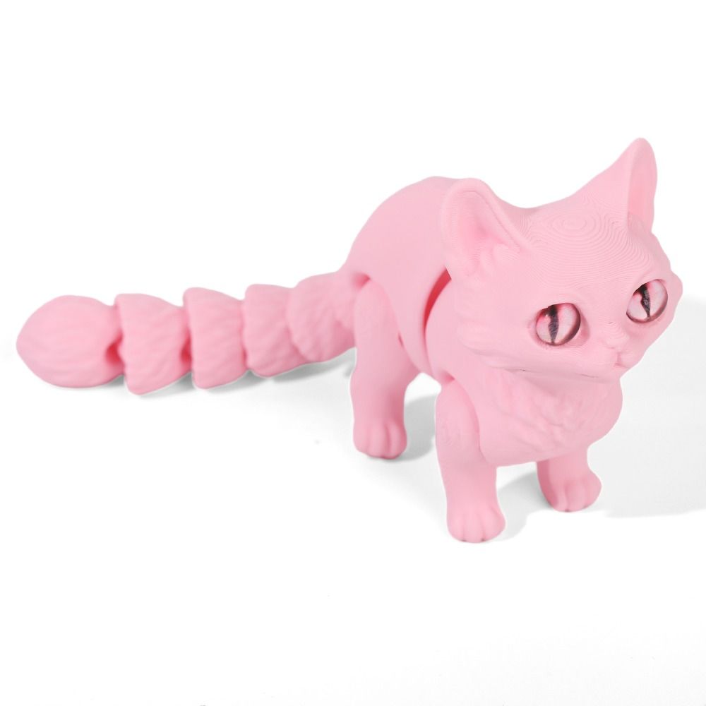 Big Eyes 3D Printed Cat Model  - 3D Printing Figure ulasan dan harga